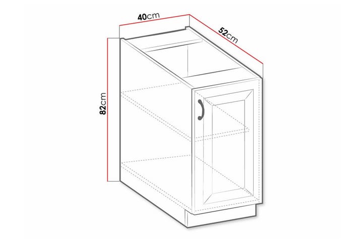 Keittiön Kaappi Templemore 40 cm - Valkoinen - Talo & remontointi - Keittiö & kylpyhuone - Keittiö & kodinhoitohuone - Keittiön sisustus - Keittiökaappi