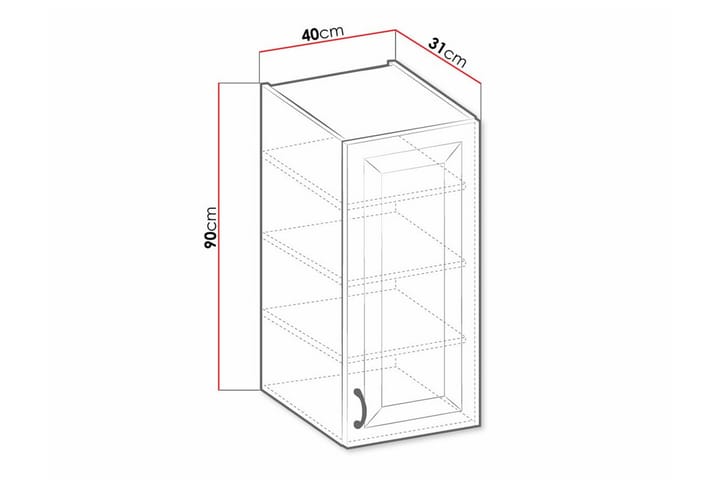 Keittiön Kaappi Templemore 40 cm - Valkoinen - Talo & remontointi - Keittiö & kylpyhuone - Keittiö & kodinhoitohuone - Keittiön sisustus - Keittiökaappi