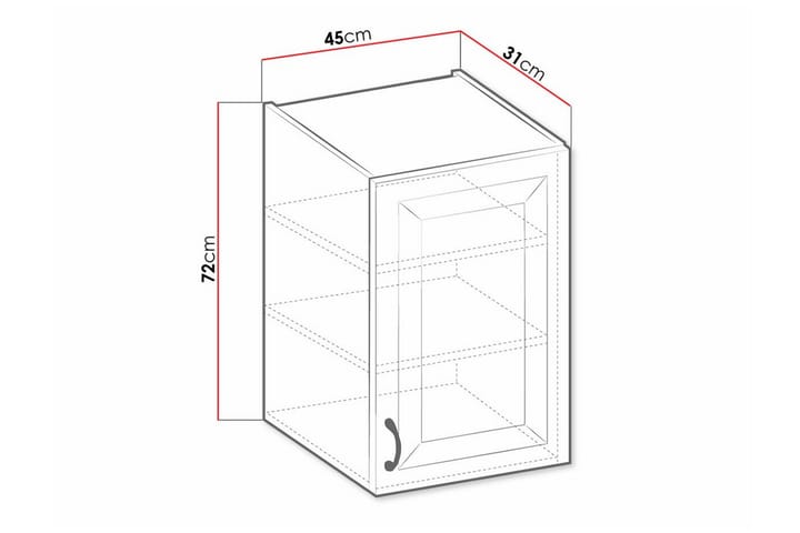 Keittiön Kaappi Templemore 45 cm - Valkoinen - Talo & remontointi - Keittiö & kylpyhuone - Keittiö & kodinhoitohuone - Keittiön sisustus - Keittiökaappi