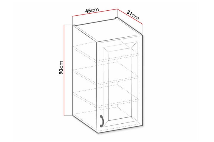 Keittiön Kaappi Templemore 45 cm - Valkoinen - Talo & remontointi - Keittiö & kylpyhuone - Keittiö & kodinhoitohuone - Keittiön sisustus - Keittiökaappi