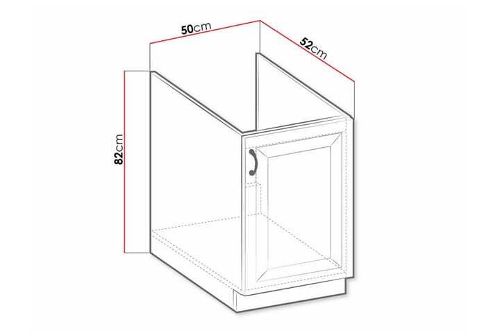 Keittiön Kaappi Templemore 50 cm - Ruskea/Puu - Talo & remontointi - Keittiö & kylpyhuone - Keittiö & kodinhoitohuone - Keittiön sisustus - Keittiökaappi