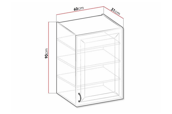 Keittiön Kaappi Templemore 60 cm - Musta/Puu - Talo & remontointi - Keittiö & kylpyhuone - Keittiö & kodinhoitohuone - Keittiön sisustus - Keittiökaappi