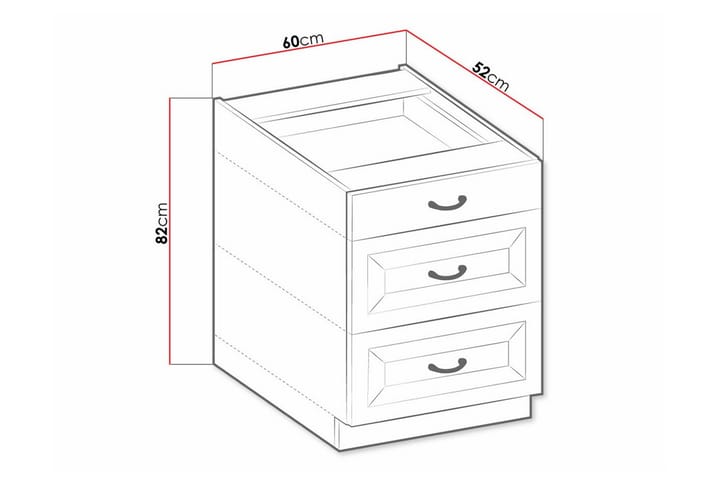 Keittiön Kaappi Templemore 60 cm - Mustavalkoinen - Talo & remontointi - Keittiö & kylpyhuone - Keittiö & kodinhoitohuone - Keittiön sisustus - Keittiökaappi