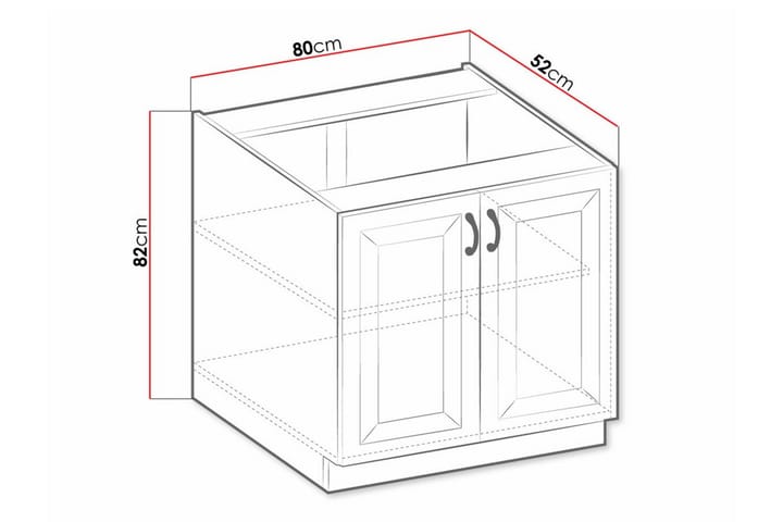 Keittiön Kaappi Templemore 80 cm - Valkoinen - Talo & remontointi - Keittiö & kylpyhuone - Keittiö & kodinhoitohuone - Keittiön sisustus - Keittiökaappi