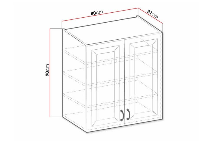 Keittiön Kaappi Templemore 80 cm - Valkoinen - Talo & remontointi - Keittiö & kylpyhuone - Keittiö & kodinhoitohuone - Keittiön sisustus - Keittiökaappi