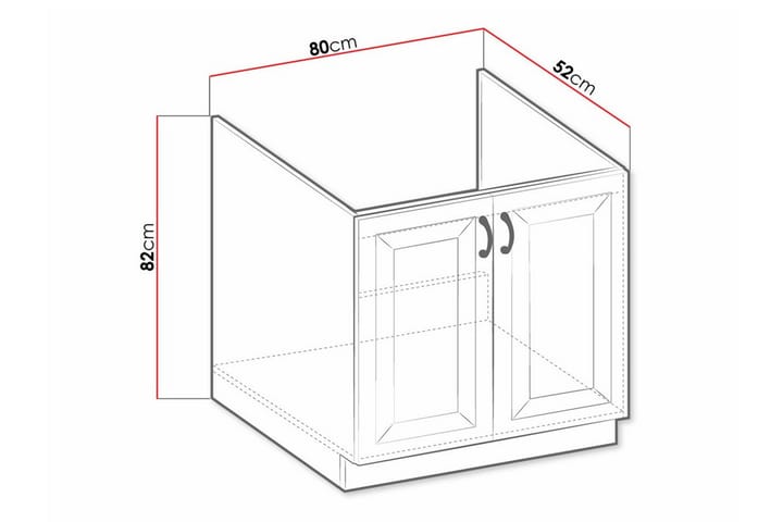 Keittiön Kaappi Templemore 80 cm - Valkoinen - Talo & remontointi - Keittiö & kylpyhuone - Keittiö & kodinhoitohuone - Keittiön sisustus - Keittiökaappi