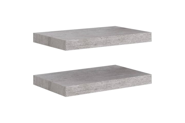 Kelluvat seinähyllyt 2 kpl betoninharmaa 40x23x3,8 cm MDF - Harmaa - Talo & remontointi - Keittiö & kylpyhuone - Keittiö & kodinhoitohuone - Keittiön sisustus - Keittiöhylly