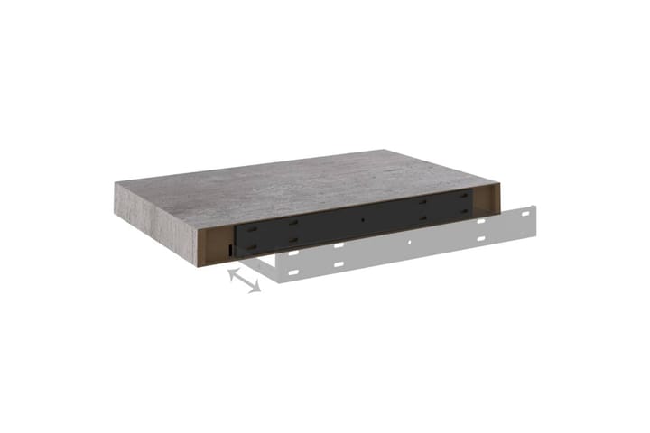 Kelluvat seinähyllyt 2 kpl betoninharmaa 40x23x3,8 cm MDF - Harmaa - Talo & remontointi - Keittiö & kylpyhuone - Keittiö & kodinhoitohuone - Keittiön sisustus - Keittiöhylly