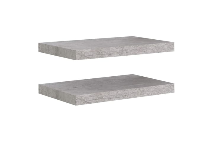 Kelluvat seinähyllyt 2 kpl betoninharmaa 50x23x3,8 cm MDF - Harmaa - Talo & remontointi - Keittiö & kylpyhuone - Keittiö & kodinhoitohuone - Keittiön sisustus - Keittiöhylly