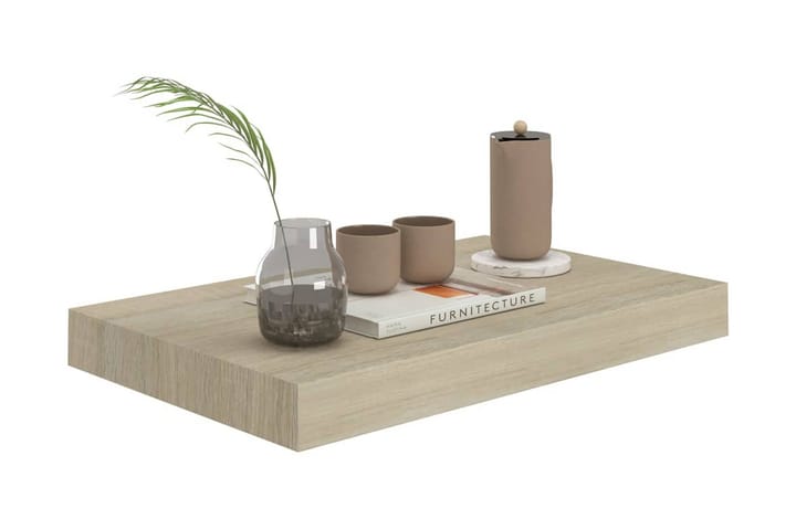 Kelluvat seinähyllyt 2 kpl tammi 40x23x3,8 cm MDF - Ruskea - Talo & remontointi - Keittiö & kylpyhuone - Keittiö & kodinhoitohuone - Keittiön sisustus - Keittiöhylly