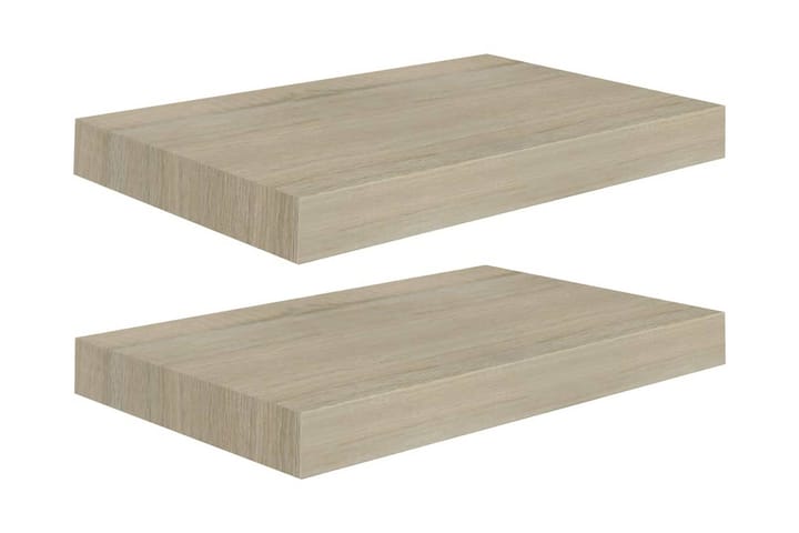 Kelluvat seinähyllyt 2 kpl tammi 40x23x3,8 cm MDF - Ruskea - Talo & remontointi - Keittiö & kylpyhuone - Keittiö & kodinhoitohuone - Keittiön sisustus - Keittiöhylly