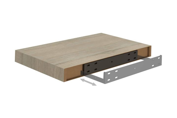 Kelluvat seinähyllyt 2 kpl tammi 40x23x3,8 cm MDF - Ruskea - Talo & remontointi - Keittiö & kylpyhuone - Keittiö & kodinhoitohuone - Keittiön sisustus - Keittiöhylly