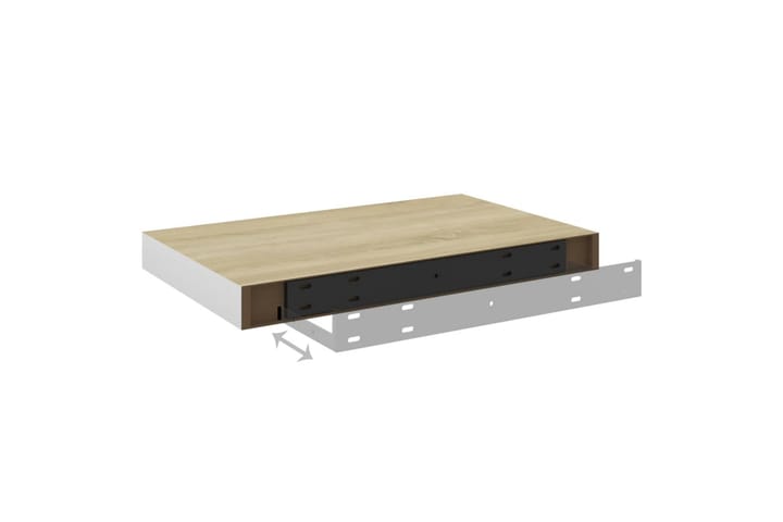 Kelluvat seinähyllyt 4 kpl 40x23x3,8 cm MDF - Valkoinen - Talo & remontointi - Keittiö & kylpyhuone - Keittiö & kodinhoitohuone - Keittiön sisustus - Keittiöhylly