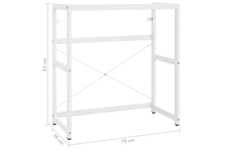 Kylpyhuoneen pesualtaan kehys valkoinen 79x38x83 cm rauta - Valkoinen - Talo & remontointi - Keittiö & kylpyhuone - Kylpyhuone - Kylpyhuonekalusteet - Allaskaappi