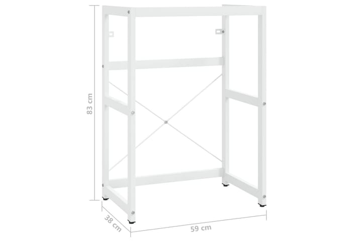 Kylpyhuoneen pesualtaan kehys valkoinen 59x38x83 cm rauta - Valkoinen - Talo & remontointi - Keittiö & kylpyhuone - Kylpyhuone - Kylpyhuonekalusteet - Allaskaappi