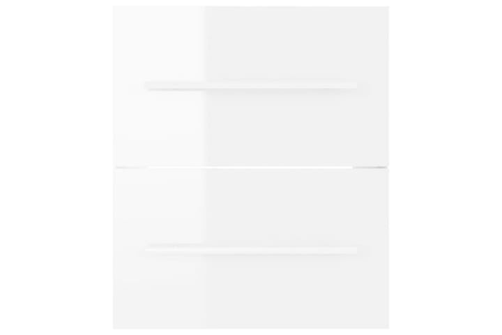 Allaskaappi korkeakiilto valkoinen 41x38,5x48 cm lastulevy - Valkoinen - Allaskaappi