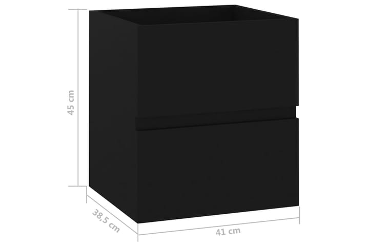 Allaskaappi musta 41x38,5x45 cm lastulevy - Musta - Talo & remontointi - Keittiö & kylpyhuone - Kylpyhuone - Kylpyhuonekalusteet - Allaskaappi