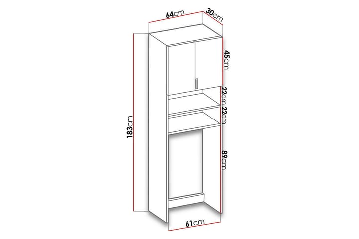 Casinia TV-taso 65x30x183 cm - Talo & remontointi - Keittiö & kylpyhuone - Kylpyhuone - Kylpyhuonekalusteet - Kylpyhuoneen säilytys