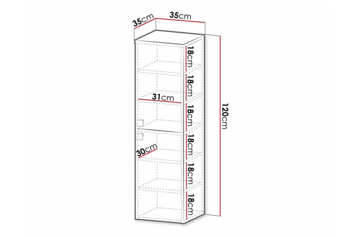 Korkea Kylpyhuonekaappi Glenndale 120 cm - Musta - Talo & remontointi - Keittiö & kylpyhuone - Kylpyhuone - Kylpyhuonekalusteet - Kylpyhuonekaapit