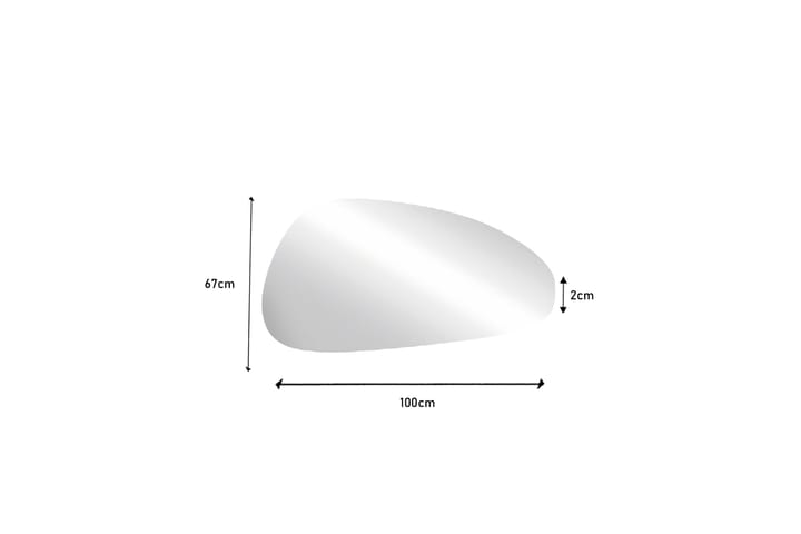 Parona Kylpyhuoneen peili 67x100 cm - Läpinäkyvä - Peili - Kylpyhuoneen peilit - Kylpyhuonepeili valaistuksella