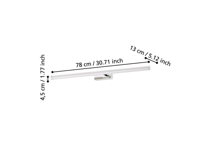 Seinälamppu Eglo Vadumi 780 mm - Valkoinen/Kromi - Talo & remontointi - Keittiö & kylpyhuone - Kylpyhuone - Kylpyhuonekalusteet - Kylpyhuoneen valaistus