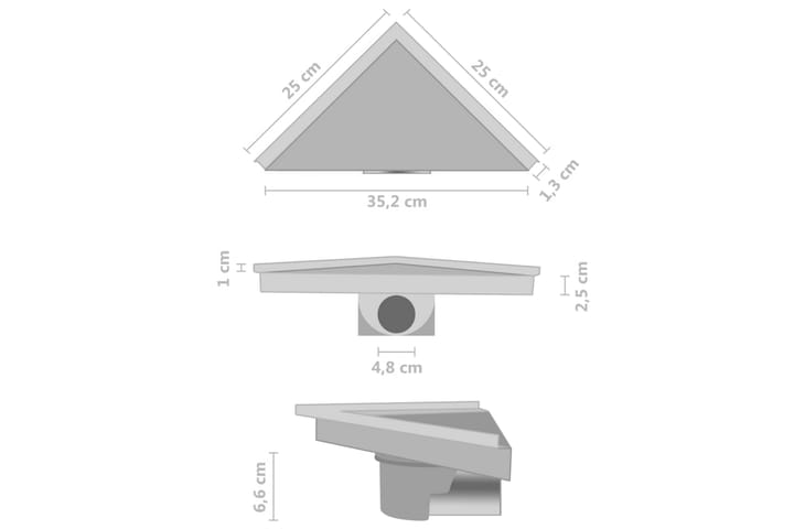 Suihkukaivo 2-in-1 kannella 25x25 cm ruostumaton teräs - Talo & remontointi - Keittiö & kylpyhuone - Kylpyhuone - Kylpyhuonetarvikkeet - Poistoletkut & lattiakaivot