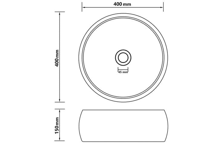 Ylellinen pesuallas pyöreä matta tummanharmaa 40x15 cm - Talo & remontointi - Keittiö & kylpyhuone - Kylpyhuone - Pesualtaat - Pesuallas