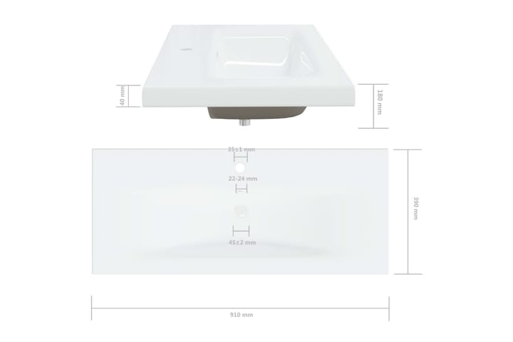 Sisäänrakennettu pesuallas hanalla 91x39x18 cm - Talo & remontointi - Keittiö & kylpyhuone - Kylpyhuone - Pesualtaat - Pesuallas