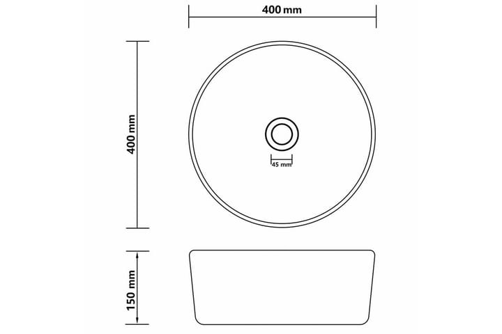 Ylellinen pesuallas pyöreä matta vaaleansininen 40x15cm - Talo & remontointi - Keittiö & kylpyhuone - Kylpyhuone - Pesualtaat - Pesuallas