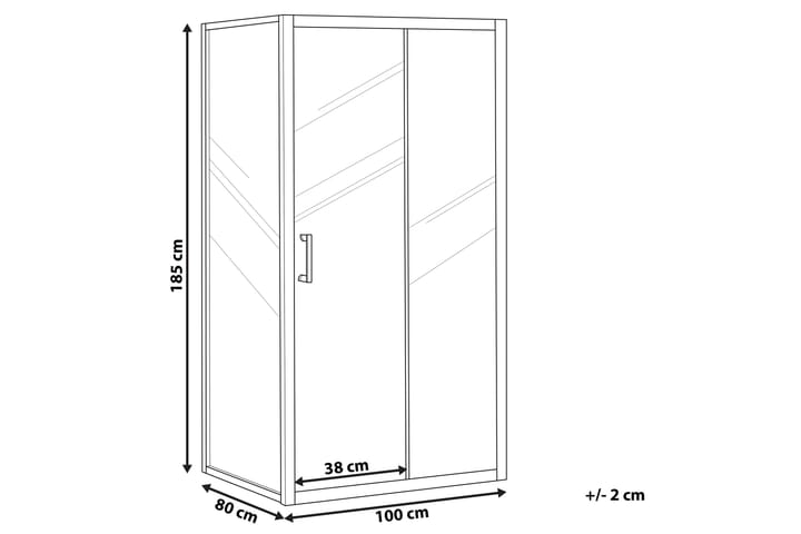 Suihkukaappi Naranjal 80x100x185 cm - Karkaistu lasi - Talo & remontointi - Keittiö & kylpyhuone - Kylpyhuone - Suihkukalusteet - Suihkuseinät