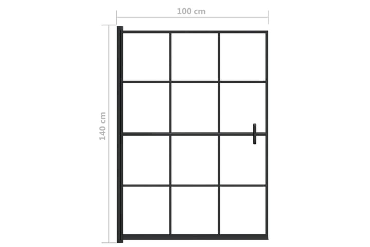 Suihkuseinä ESG 100x140 cm musta - Talo & remontointi - Keittiö & kylpyhuone - Kylpyhuone - Suihkukalusteet - Suihkuseinät