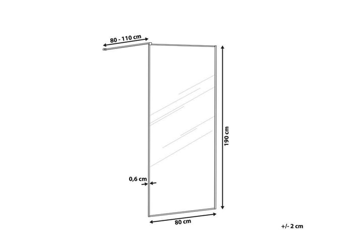 Suihkuseinä Kisaliya 80x190 cm - Karkaistu lasi/musta - Talo & remontointi - Keittiö & kylpyhuone - Kylpyhuone - Suihkukalusteet - Suihkuseinät