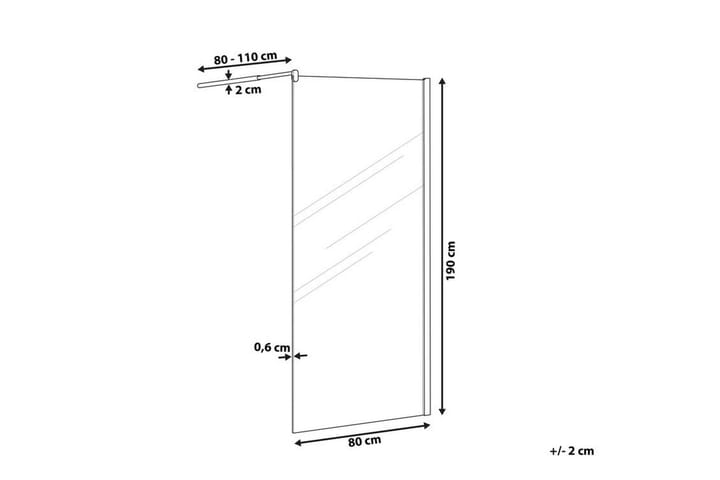 Suihkuseinä Metelen 80x190 cm - Karkaistu lasi - Talo & remontointi - Keittiö & kylpyhuone - Kylpyhuone - Suihkukalusteet - Suihkuseinät