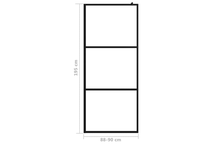 Walk-in suihkun seinäke kirkas ESG-lasi musta 90x195 cm - Talo & remontointi - Keittiö & kylpyhuone - Kylpyhuone - Suihkukalusteet - Suihkuseinät