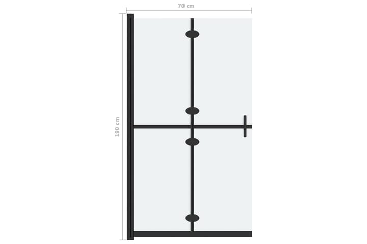 Walk-in suihkuseinä kokoontaittuva ESG-huurrelasi 70x190 cm - Talo & remontointi - Keittiö & kylpyhuone - Kylpyhuone - Suihkukalusteet - Suihkuseinät