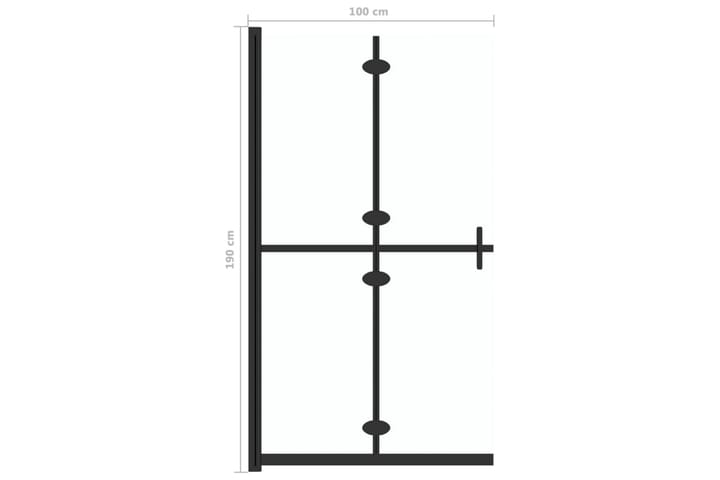 Walk-in suihkuseinä kokoontaittuva kirkas ESG-lasi 100x190cm - Talo & remontointi - Keittiö & kylpyhuone - Kylpyhuone - Suihkukalusteet - Suihkuseinät