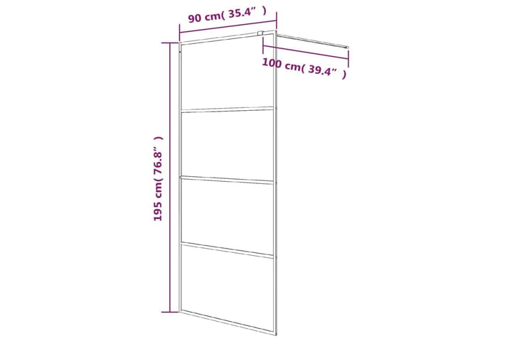 Walk-in suihkuseinäke hopea 90x195 cm kirkas ESG-lasi - Hopea - Talo & remontointi - Keittiö & kylpyhuone - Kylpyhuone - Suihkukalusteet - Suihkuseinät