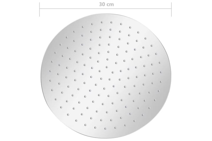 Sadesuihkupää 304 ruostumaton teräs 30 cm pyöreä - Hopea - Talo & remontointi - Keittiö & kylpyhuone - Kylpyhuone - Suihkut - Kattosuihkut