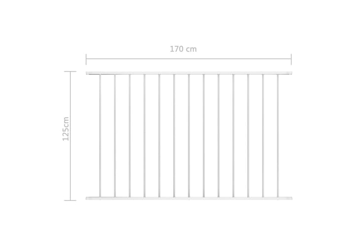 Aitapaneeli jauhemaalattu teräs 1,7x1,25 m valkoinen - Valkoinen - Talo & remontointi - Näkösuojat & aitaukset - Aita - Aitatolpat