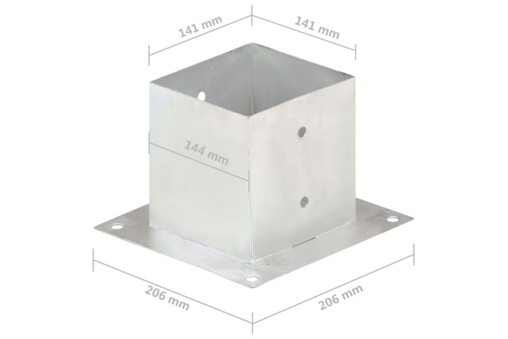 Aitatolpan jalat 4 kpl galvanoitua metallia 141 mm - Hopea - Talo & remontointi - Näkösuojat & aitaukset - Aita - Aitatolpat