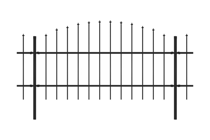 Puutarha-aita keihäskärjillä teräs (0,75-1)x10,2 m musta - Musta - Talo & remontointi - Näkösuojat & aitaukset - Aita - Takorauta-aita & rauta-aita