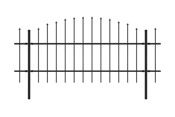 Puutarha-aita keihäskärjillä teräs (0,75-1)x15,3 m musta - Musta - Talo & remontointi - Näkösuojat & aitaukset - Aita - Takorauta-aita & rauta-aita