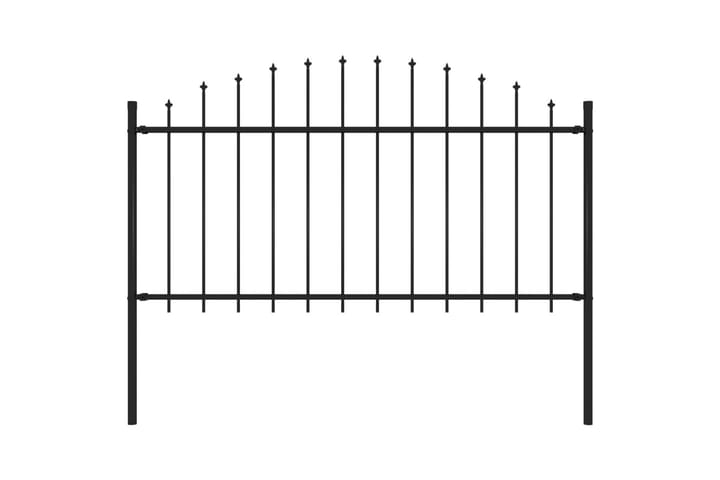 Puutarha-aita keihäskärjillä teräs (1,25-1,5)x1,7 m musta - Musta - Talo & remontointi - Näkösuojat & aitaukset - Aita - Takorauta-aita & rauta-aita