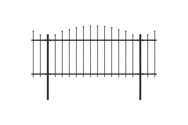 Puutarha-aita keihäskärjillä teräs (1,25-1,5)x13,6 m musta - Musta - Talo & remontointi - Näkösuojat & aitaukset - Aita - Takorauta-aita & rauta-aita