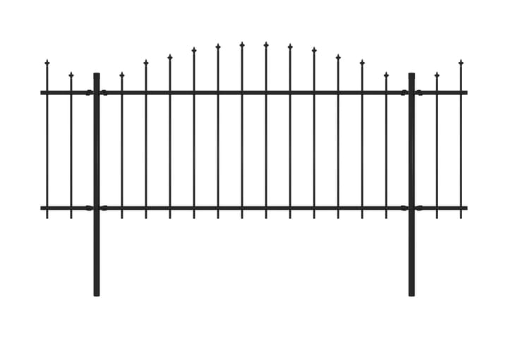 Puutarha-aita keihäskärjillä teräs (1,25-1,5)x6,8 m musta - Musta - Talo & remontointi - Näkösuojat & aitaukset - Aita - Takorauta-aita & rauta-aita