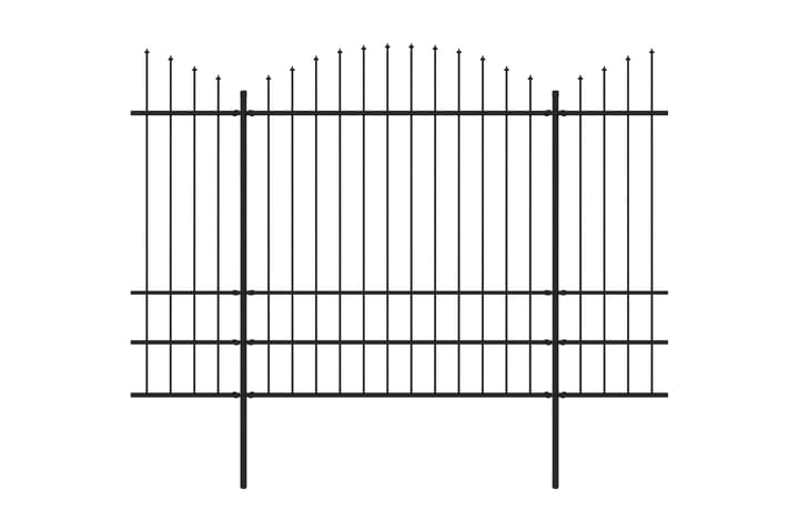 Puutarha-aita keihäskärjillä teräs (1,75-2)x11,9 m musta - Musta - Talo & remontointi - Näkösuojat & aitaukset - Aita - Takorauta-aita & rauta-aita