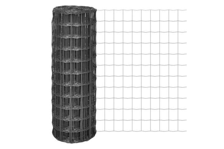 Euro-aita teräs 25x0,8 m harmaa - Harmaa - Talo & remontointi - Näkösuojat & aitaukset - Aitaus - Puutarha-aitaus & paneeliaita