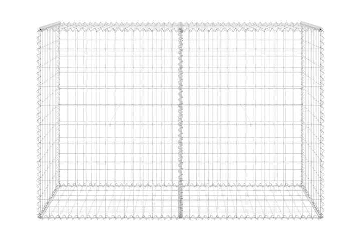 Gabion-kivikori kansilla galvanoitu teräs 150x60x100 cm - Hopea - Talo & remontointi - Näkösuojat & aitaukset - Muuri - Kivikori