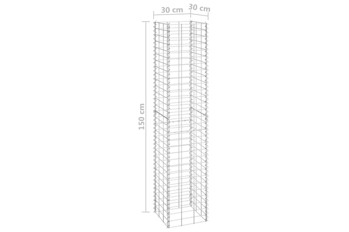 Korotetut kivikorit 3 kpl 30x30x150 cm rauta - Talo & remontointi - Näkösuojat & aitaukset - Muuri - Kivikori