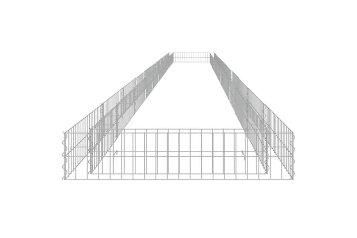 Korotettu kivikori/kukkalaatikko galvanoitu teräs 1000x100x2 - Hopea - Talo & remontointi - Näkösuojat & aitaukset - Muuri - Kivikori